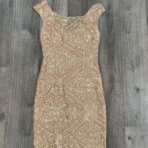COPY - Gold Dress Le Chateau XXS